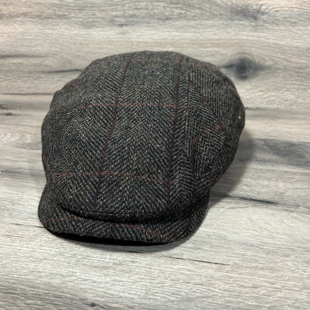Mucros Weavers Kerry Flat Cap Men XXL Brown Herringbone Wool Tweed Never Worn